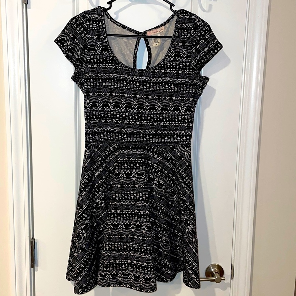 Black and White Skater Dress